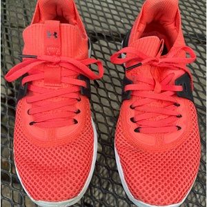Under Armour Womens Project Rock 4 Shoes- Orange - Size 9 EXC